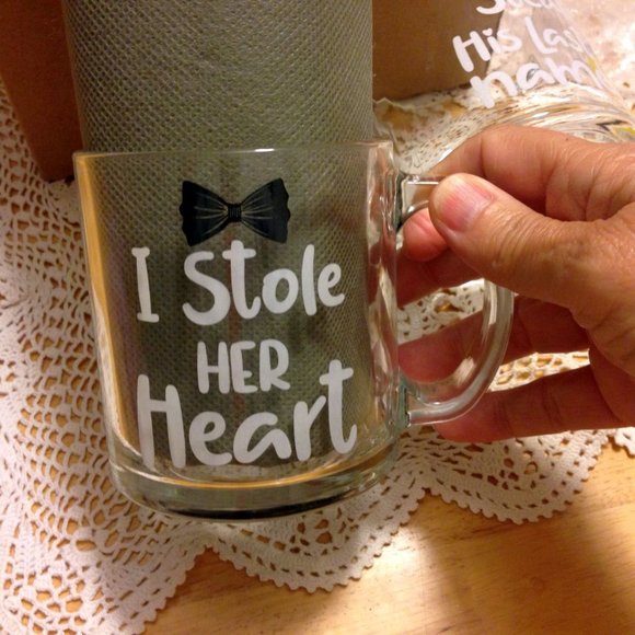 Wedding Gift Idea, Bride and Groom Coffee Cups - Picture 2 of 3